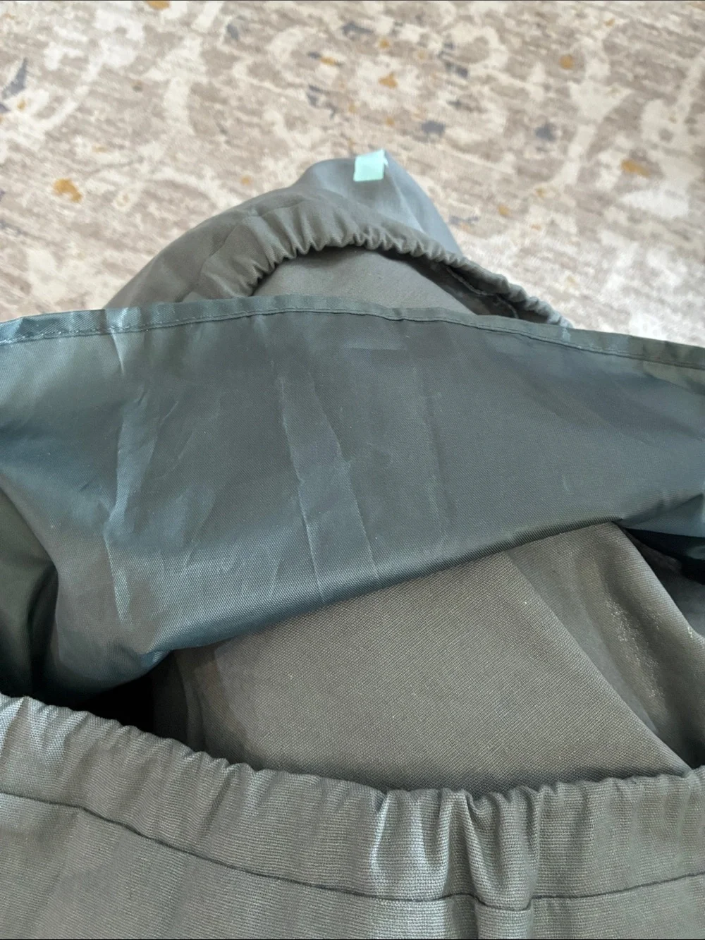 Large Black Laundry Bag with Teal Text - 'Trying to Sort'